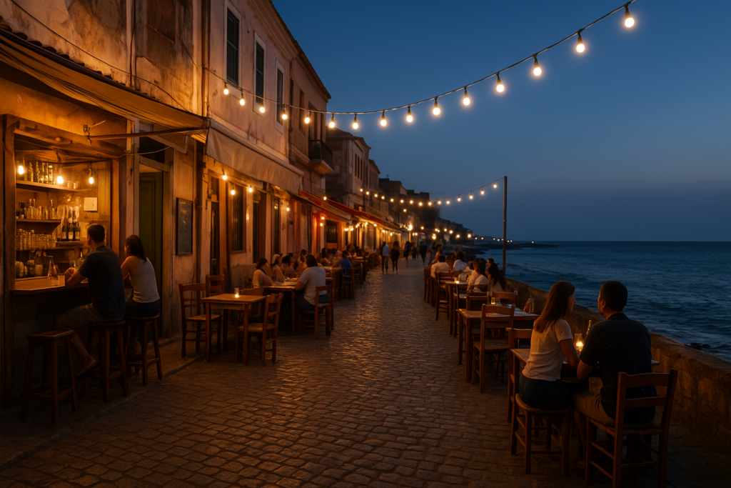 Cape Verde nightlife scene with lively Cape Verde bars restaurants and seaside dining